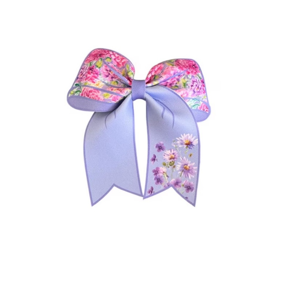 Floral Lavender Hair Bow for Kids